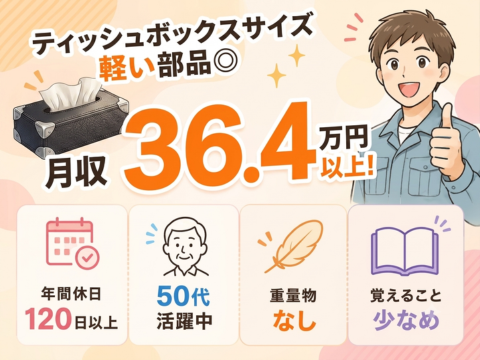 「これだけ？」と思うほど簡単！それでも月収36.4万円以上◎50代活躍中！約2カ月の研修制度で安心