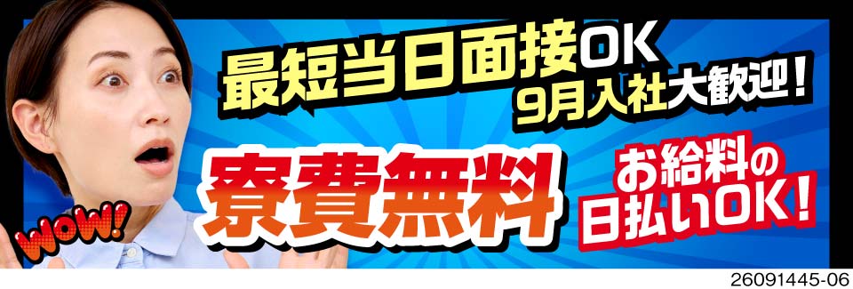 50代まで活躍中！日勤×土日祝休み！体力負担も少ない倉庫内ピッキング作業！最短当日面接OK◎